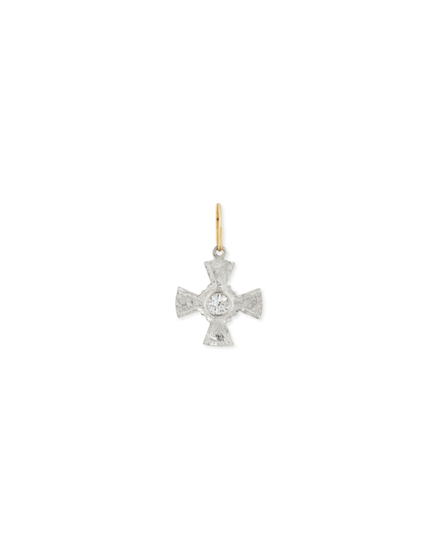 Julia Cross Earring with Stone